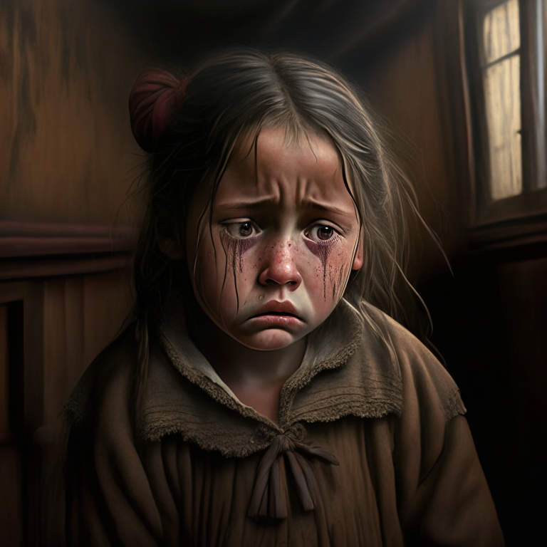 “Nixzmary Brown 7 -year-old girl , crying, sad, in the house old”
