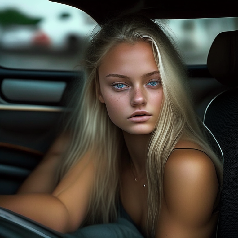 Jennifer Kesse beautyful,  look at the camera, 22 year old. seat near the car, sad
