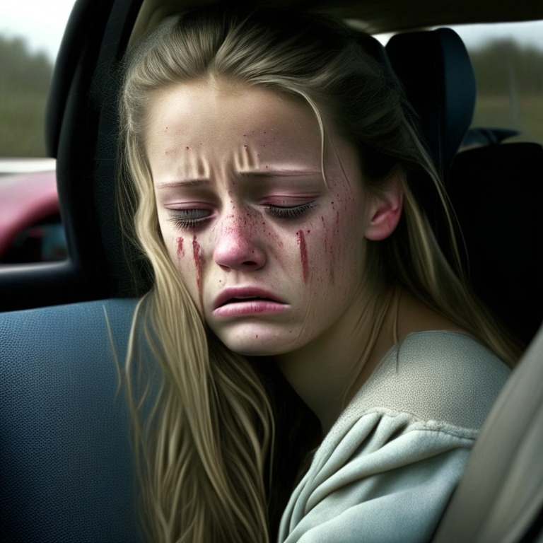 “Jennifer Kesse beautyful, look at the camera, 22 year old. seat near the car, , crying”
