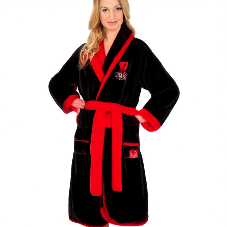 Design me  red dressing gown, black, holly