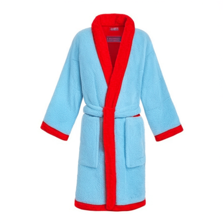 Design me  red dressing gown, light blue, willow 