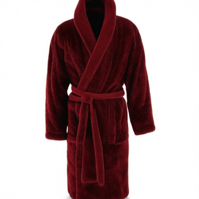 Design me  red dressing gown, brown 