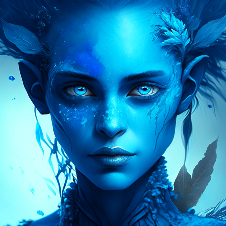 A beautiful blue avatar