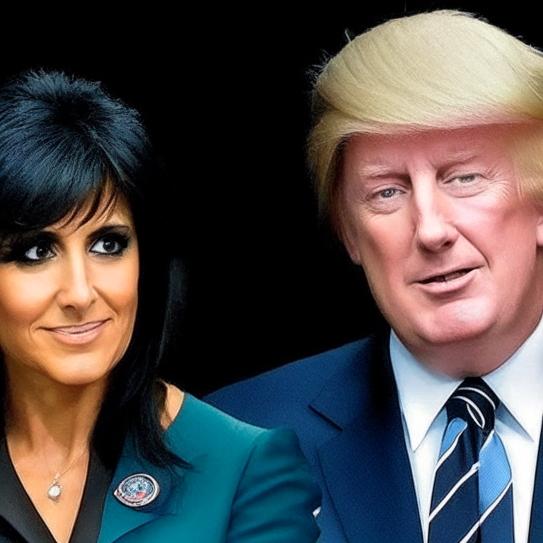 Nikki Haley and Donald Trump
