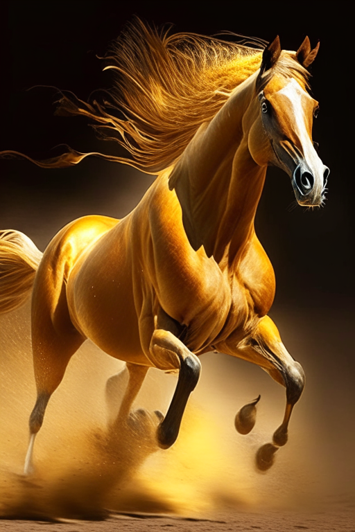 Gorgeous horse 🐎, run faster, golden colour 
