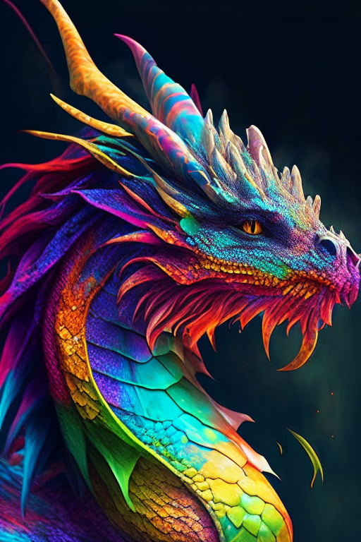A colourful dragon
