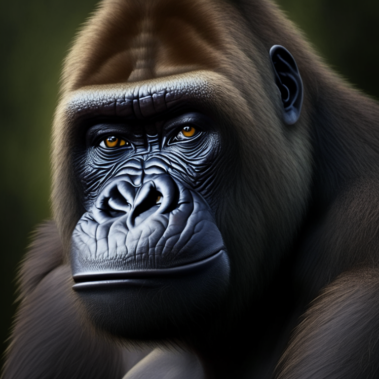 a gorilla, realistic, high detail