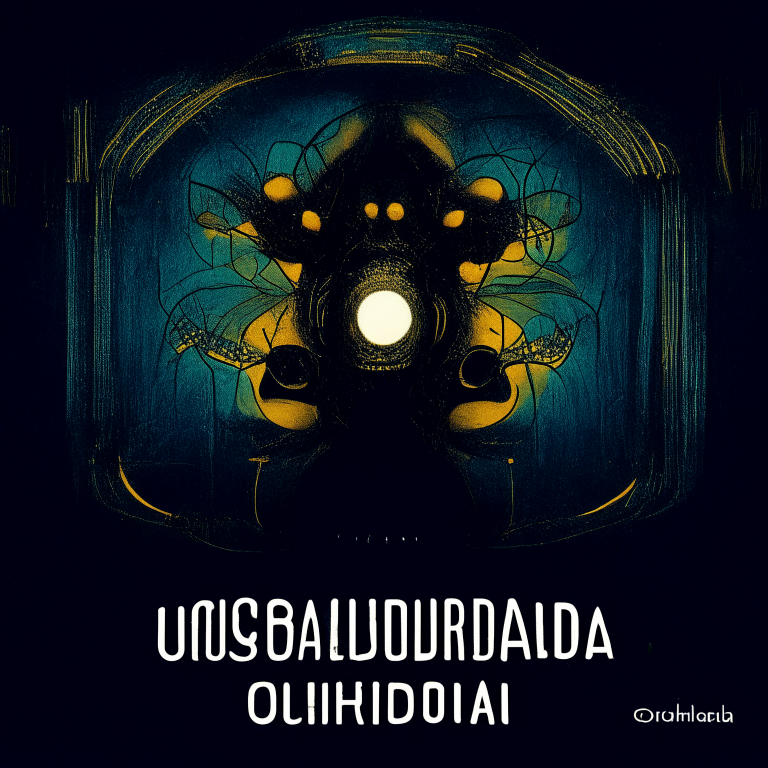 Cover art for a single called 'Oscuridad' in an electro folky Argentinian style