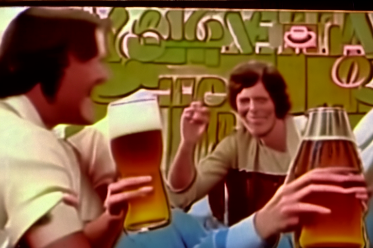 1970s beer commercial