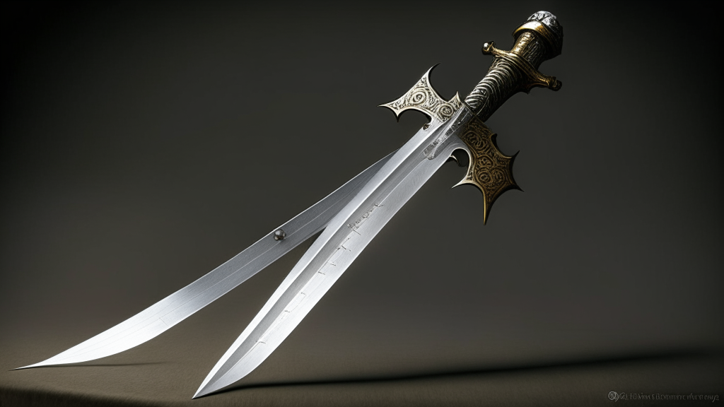 templar style sword with a hollow fuller