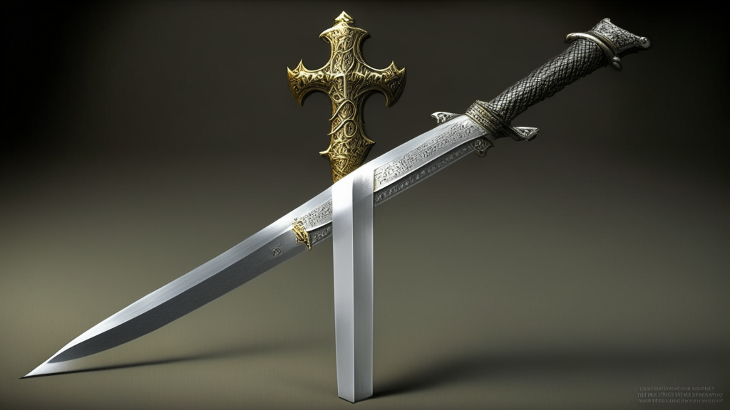 templar style sword with a hollow fuller