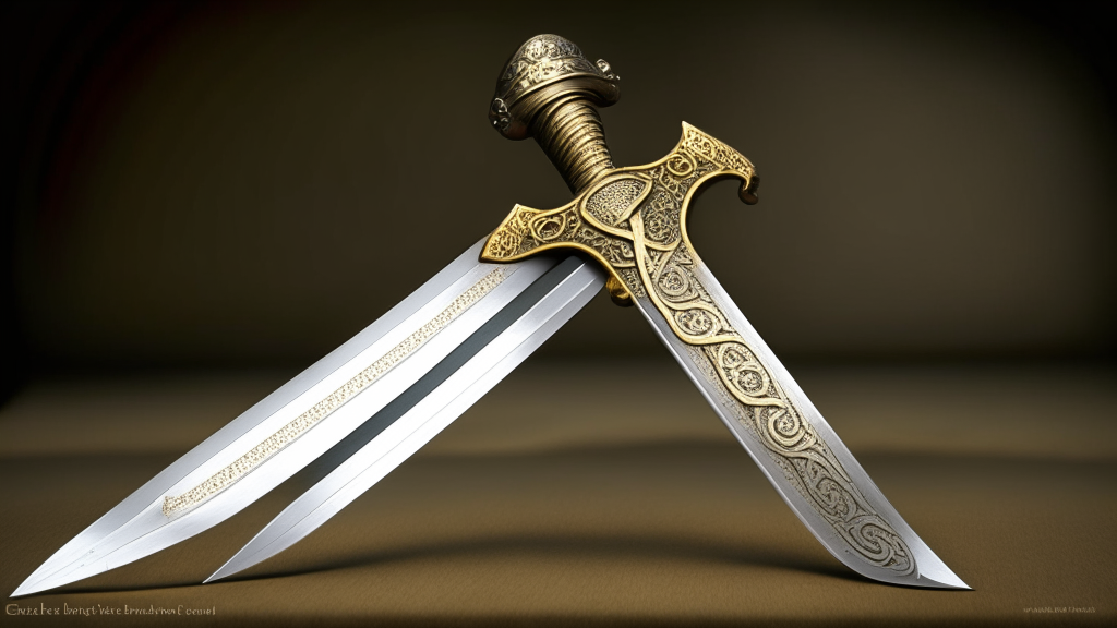 templar style sword with a hollow fuller