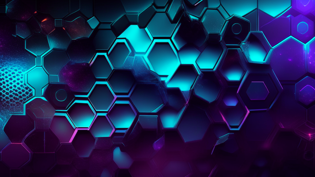 hexacore quantumpunk techwave background wallpaper