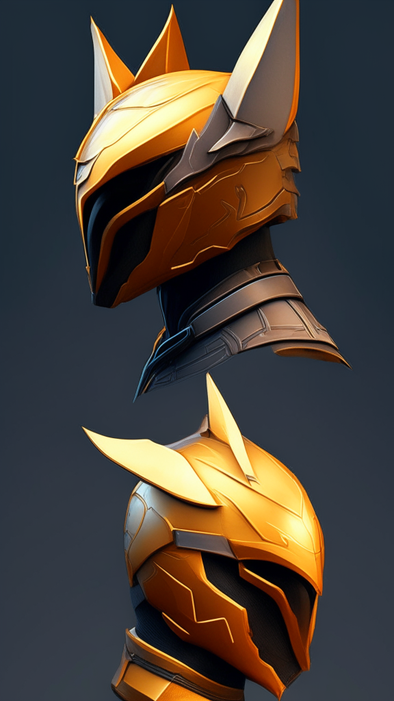 smooth the reference image out and give it a stylized fox helmet