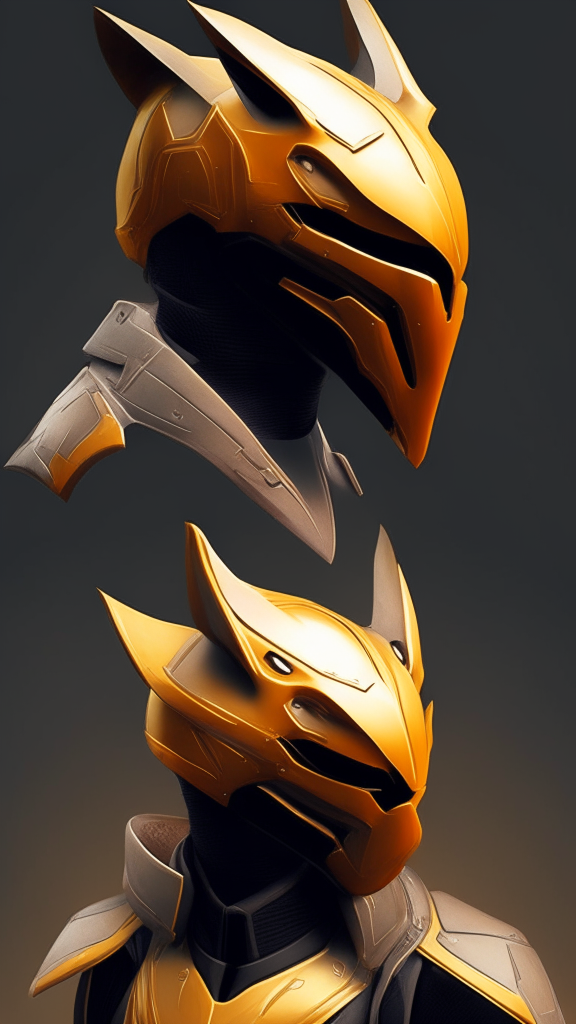 smooth the reference image out and give it a stylized fox helmet