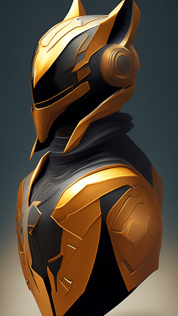 smooth the reference image out and give it a stylized fox helmet