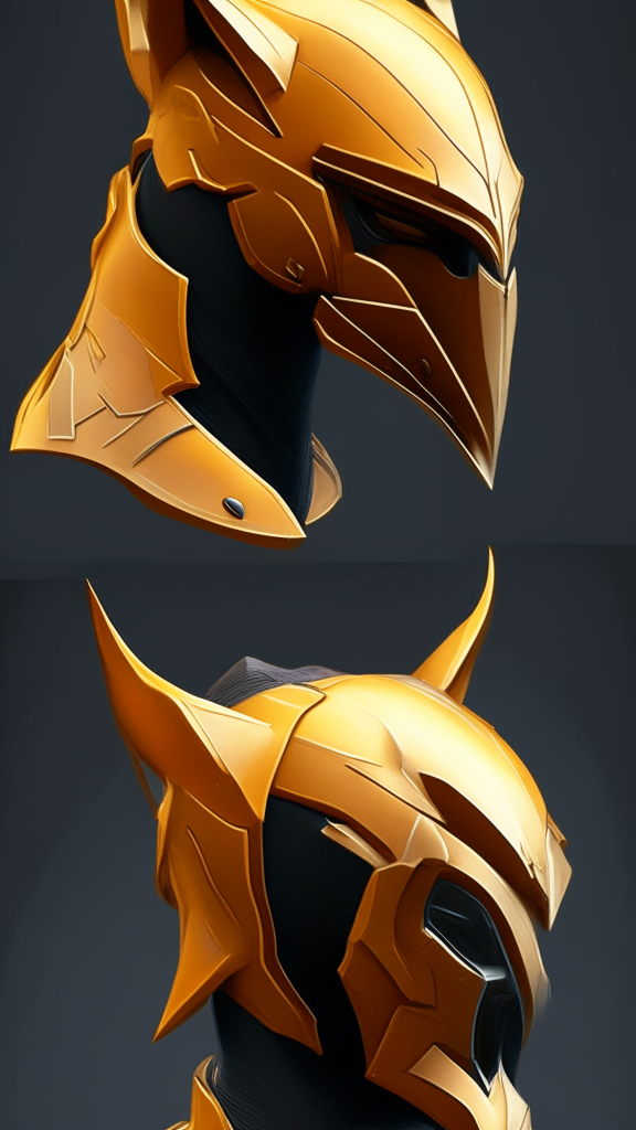 smooth the reference image out and give it a stylized fox helmet
