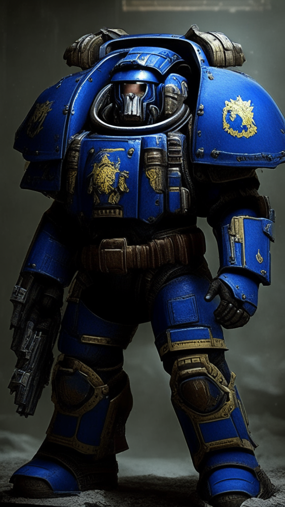 Render a warhamer 40k space marine