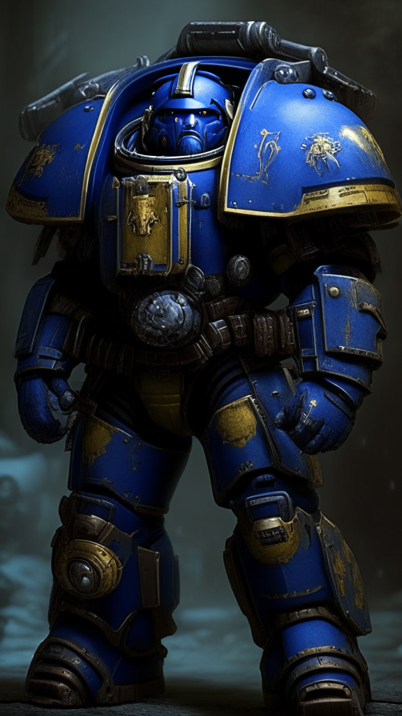Render a warhamer 40k space marine
