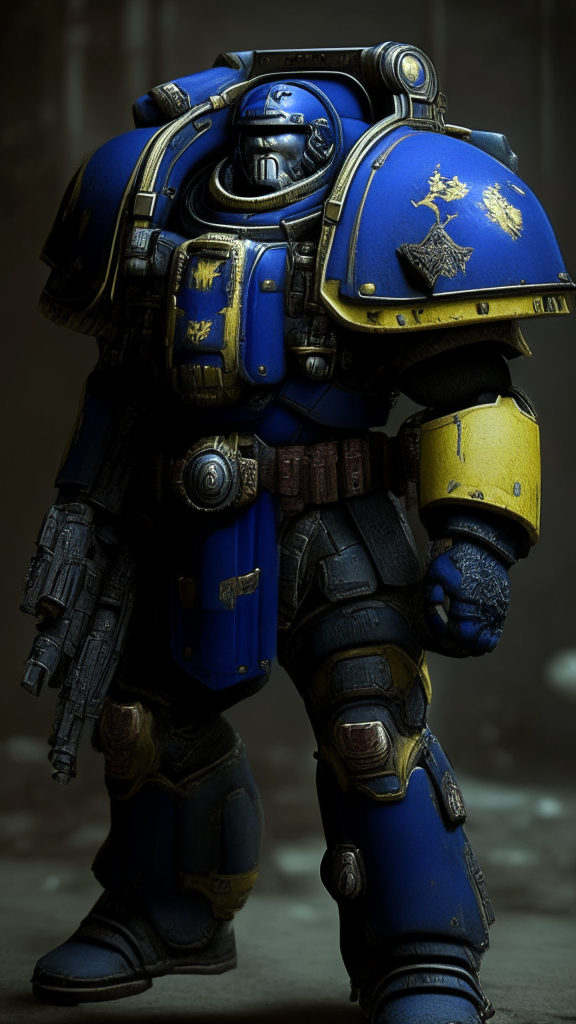 Render a warhamer 40k space marine