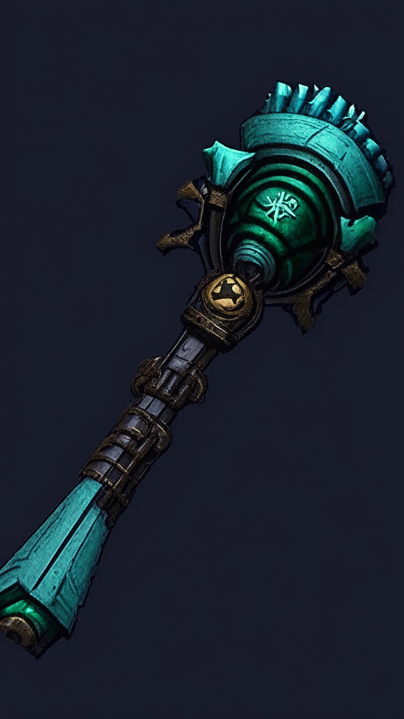 a Warhammer 40k style version of the reference image