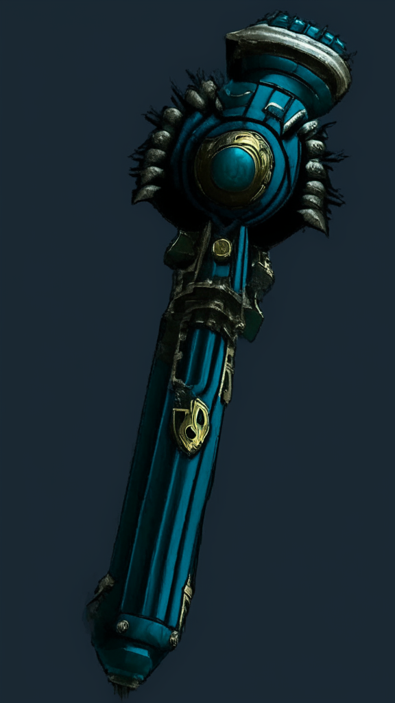 a Warhammer 40k style version of the reference image