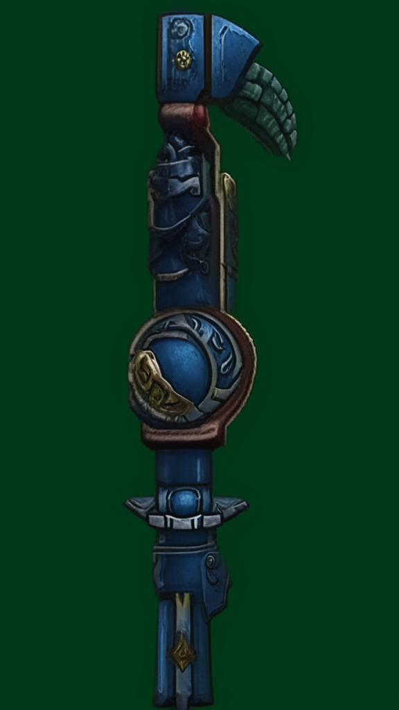 a Warhammer 40k style version of the reference image