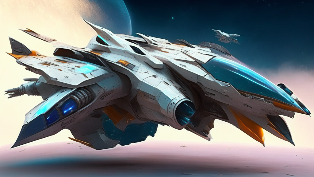 futuristic space fighter craft