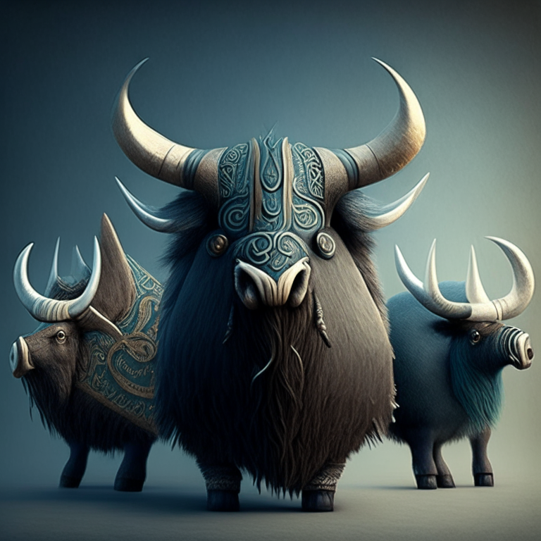 viking shaped animals