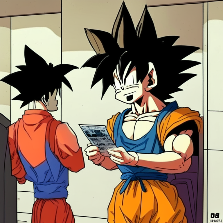 Goku Asking the Check-in Guy Where His Friends Até Hyundai Hotel In South Korea