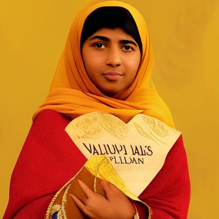 Malala Yousafzai hold nobel peace prize