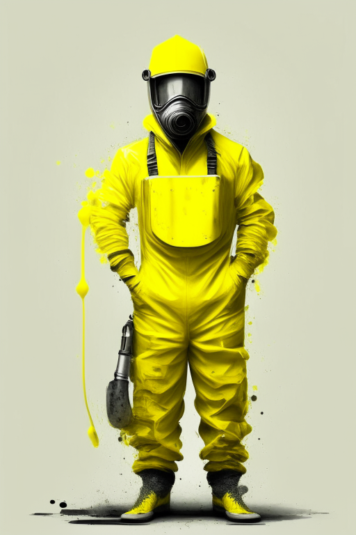 Design me yellow,Auto repairman suit wearing a mask