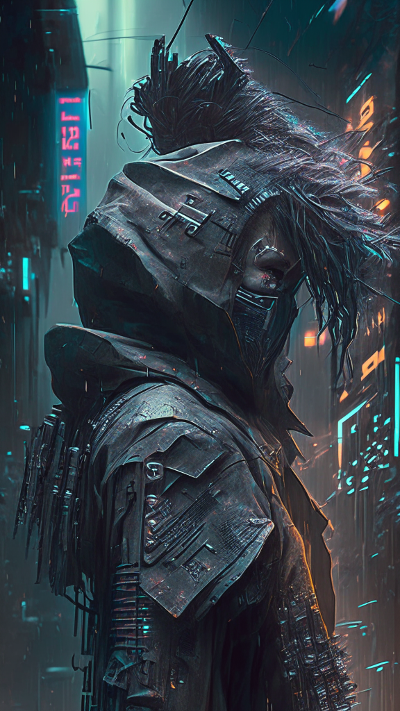 dark gritty futuristic sci fi cyberpunk