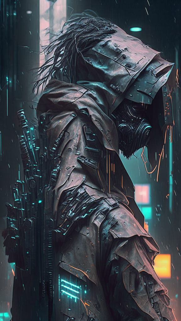 dark gritty futuristic sci fi cyberpunk