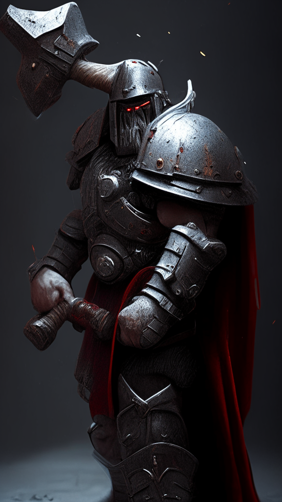 render image-66 holding a battle hammer