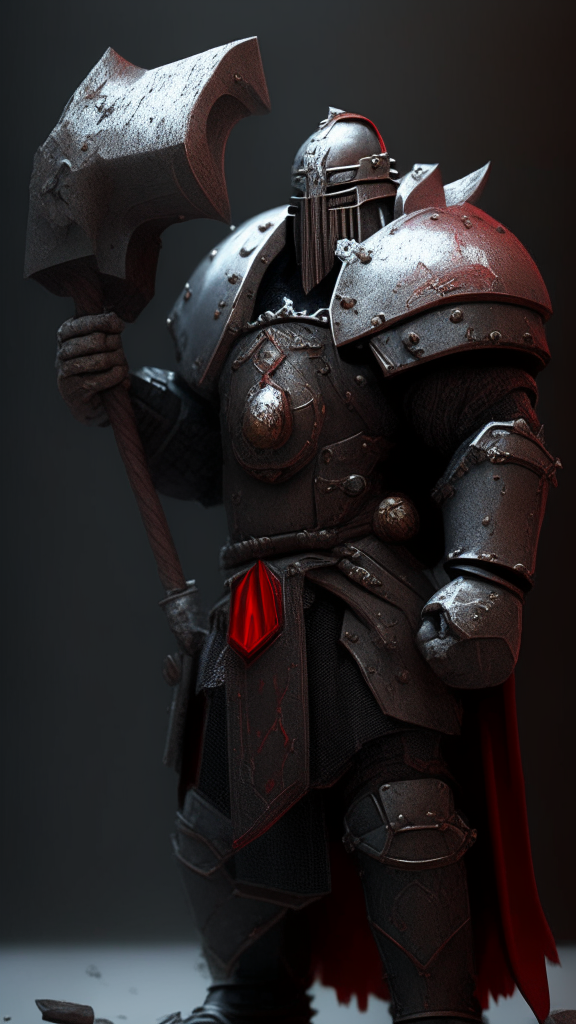 render image-66 holding a battle hammer
