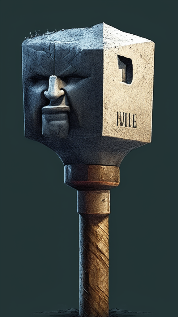 square off the head of the hammer