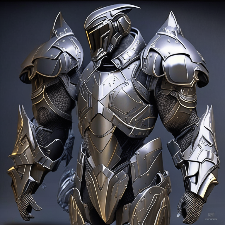 futuristic power armor design for a holy knight, smooth curves, more visible carbon fiber composites