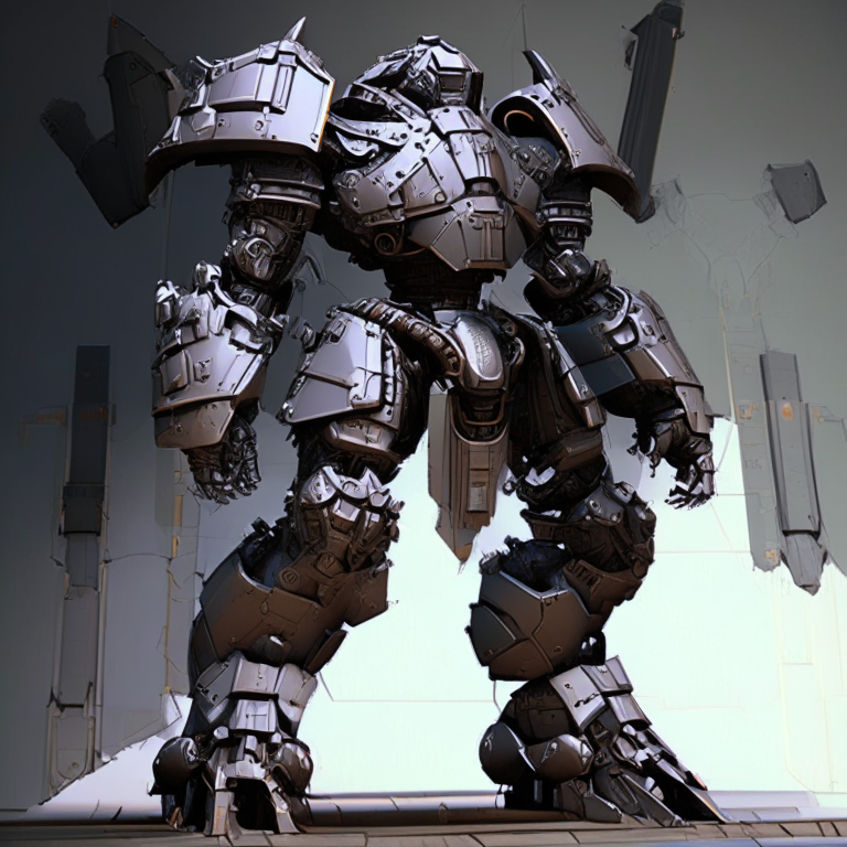 making the torso of the knight mech thicker and more bulky