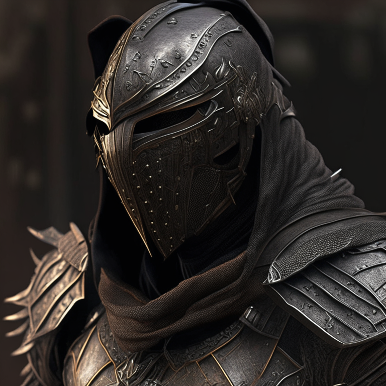 an armored assassin, realistic, detailed