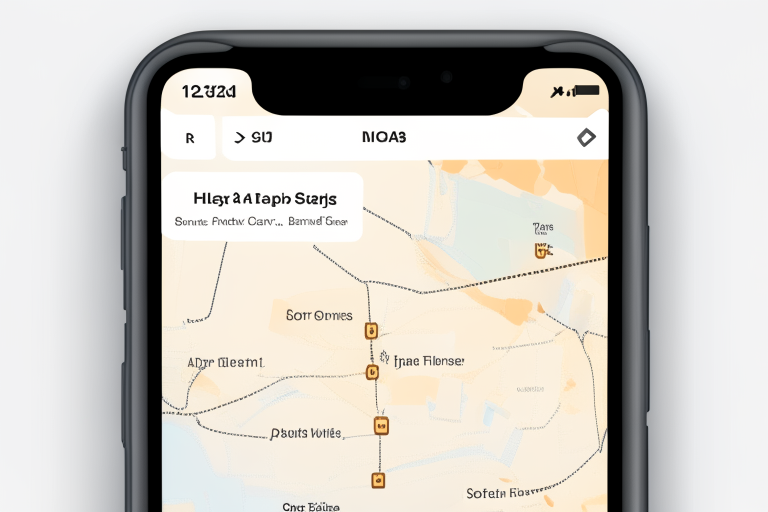 A logistics app interface showing a map with delivery locations