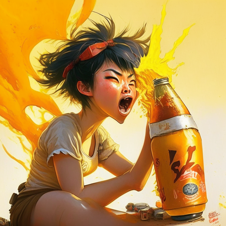 SUNNY SEIKI EXAGERA NA BEBIDA E TENTA FAZER UMA PINTURA CORPORAL EM JoJONY, QUE NÃO GOSTA DA BRINCADEIRA E BOTA FOGO NA SAIA DE GRAMA DE SUNNY SEIKI. 