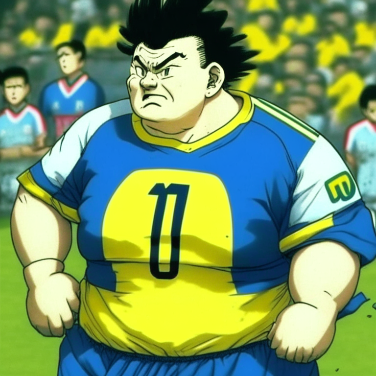 yajirobe From Dragón Ball (Number 10 Shirt Of Ukraine) Making The Biggest Scandal By Your Time Losing At FIFA Asían Cup At South Korea In 1994 