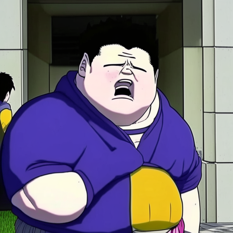 Yajirobe From Dragón Ball At the door of a stadium in South Korea  Crying Because His Meme Fans Want Him To Sing The Meme Remix 