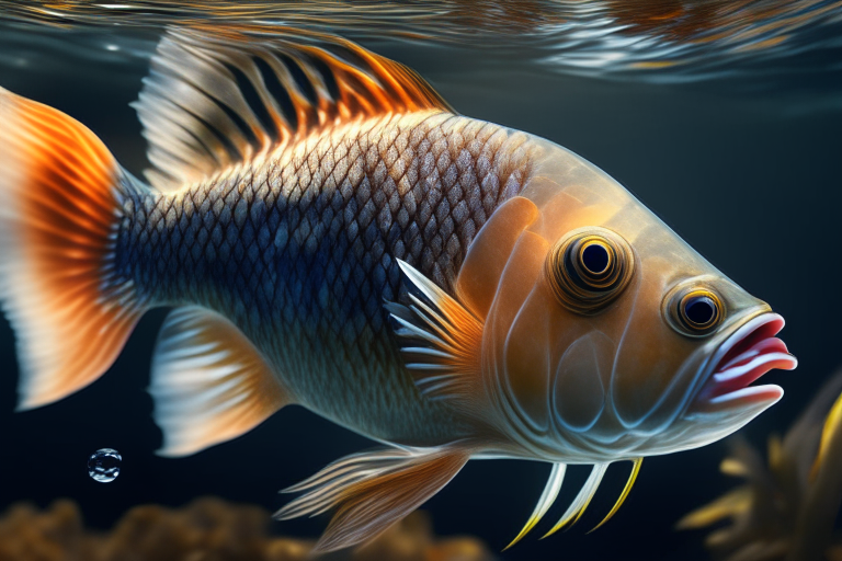 fast-swimming fish ultra realistic, 4k, cinemetic, uhd