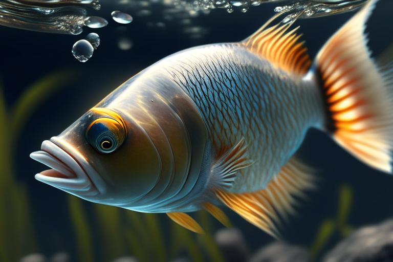 fast-swimming fish ultra realistic, 4k, cinemetic, uhd