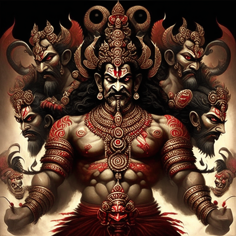 Known for his ten heads and twenty arms, Ravana possessed immense knowledge, strength, and mastery over various weapons and arts.