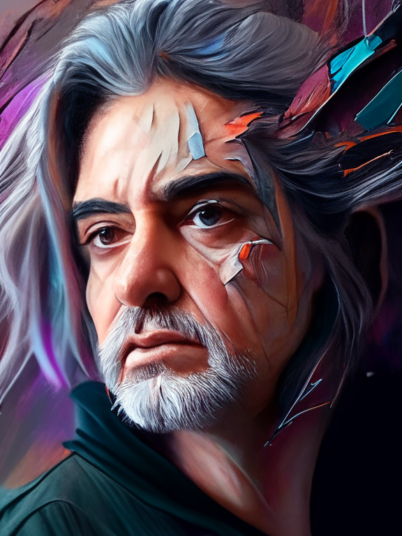 create a portrait hyper detailed in contemporary art painting style, 4k