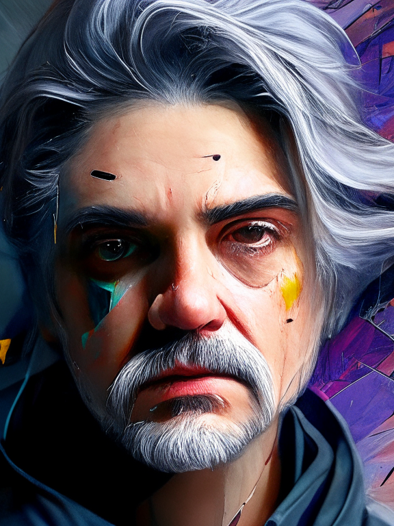 create a portrait hyper detailed in contemporary art painting style, 4k