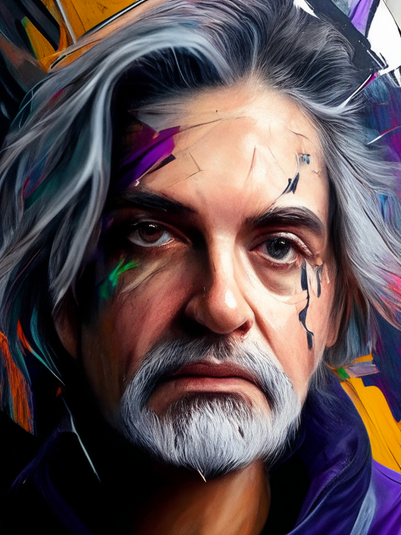 create a portrait hyper detailed in contemporary art painting style, 4k